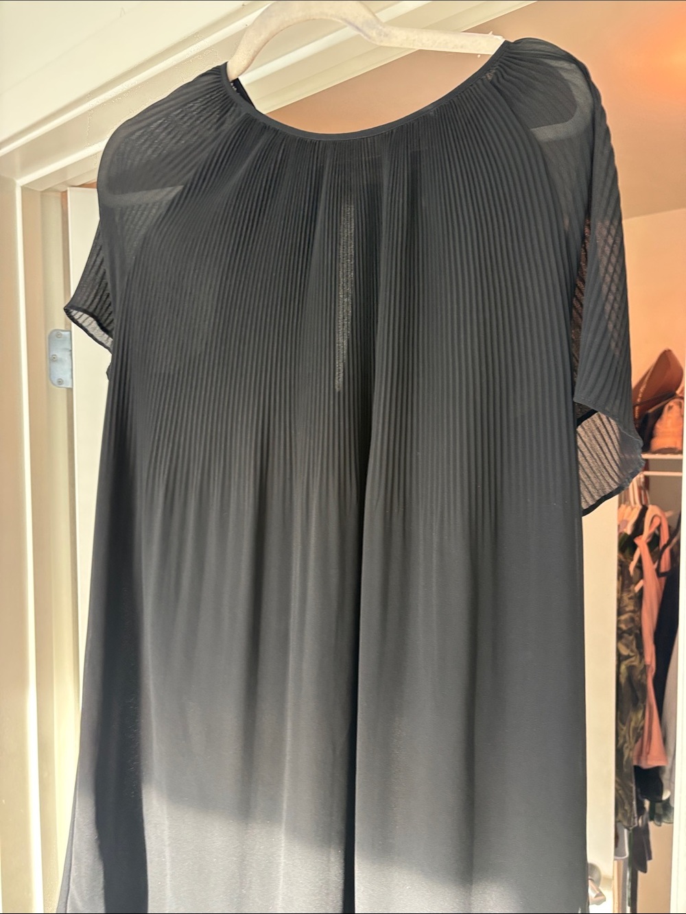 Michael Kors Black Pleated Midi Dress - Picture 2 of 4